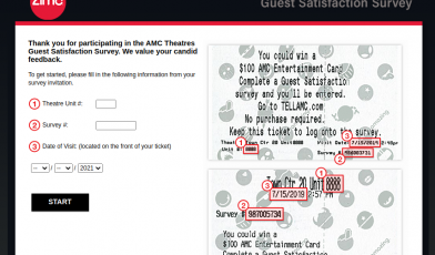 AMC Theatres Guest Survey logo