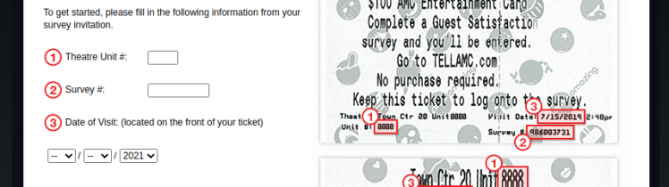 AMC Theatres Guest Survey logo