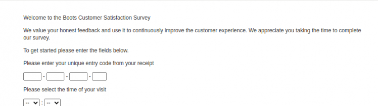 Boots UK Survey