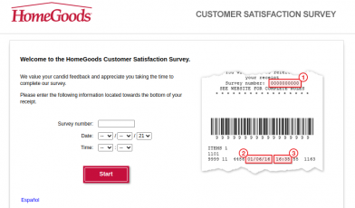 HomeGoods Survey logo