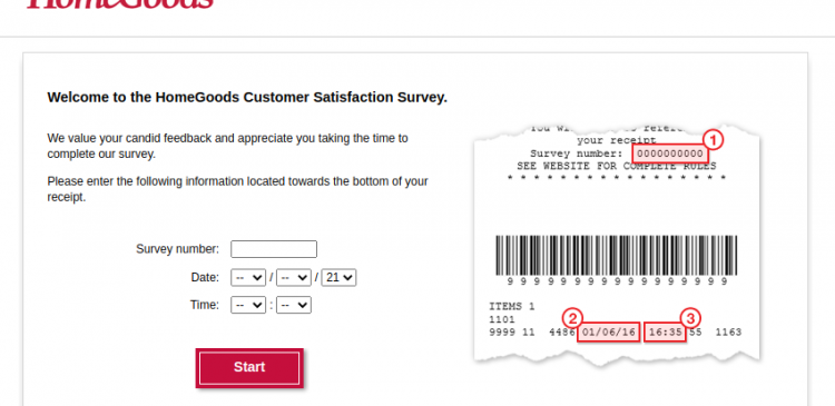 HomeGoods Survey logo