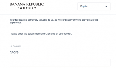 Banana Republic Factory Survey