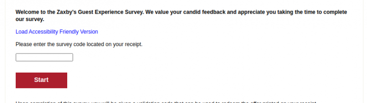 Zaxbys Guest Survey